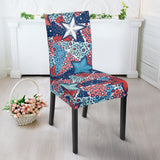 Hand Drawn Colorful Starfish Dining Chair Slipcover