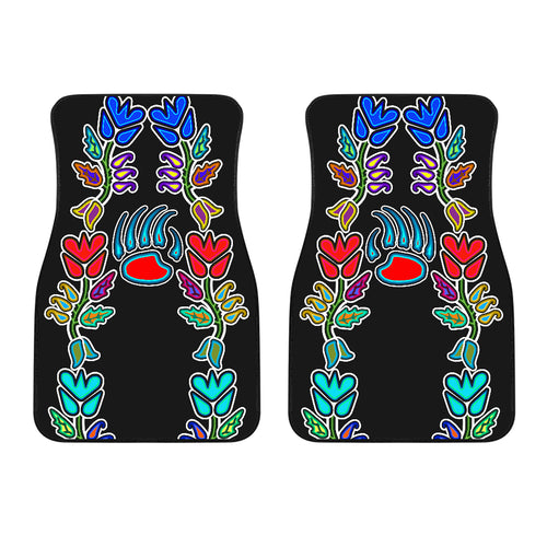 Generations Floral With Bearpaw Front Car Mats (Set Of 2)