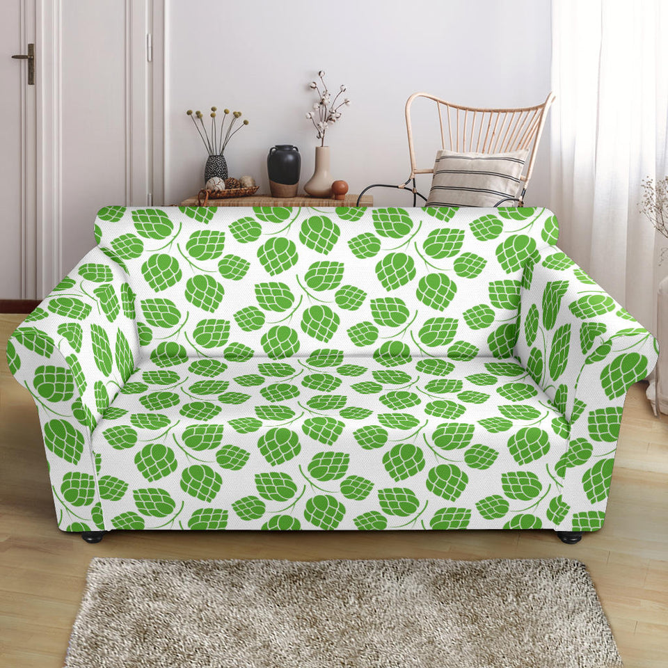 Hop Pattern Background Loveseat Couch Slipcover