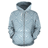 Arabic Pattern Zip Up Hoodie