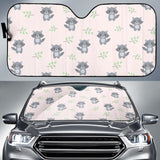 Cute Raccoons Leaves Pattern Car Sun Shade