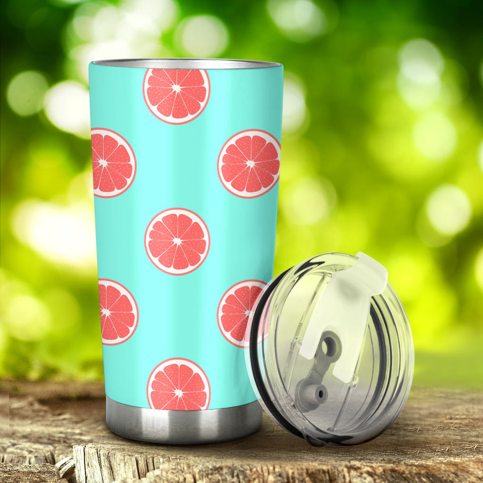 Grapefruit Green Background Tumbler