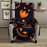 Halloween pattern Pumpkin background Chair Cover Protector