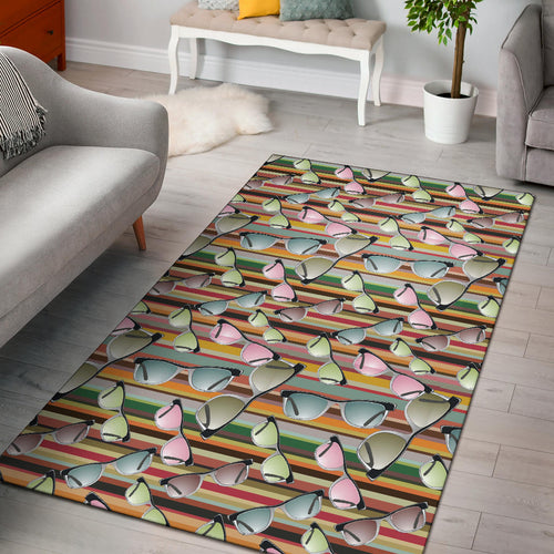 Sun Glasses Pattern Print Design 02 Area Rug