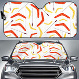 Waterclor Boomerang Australian Aboriginal Ornament Car Sun Shade