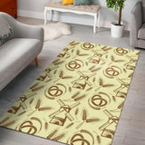 Windmill Wheat Pattern Area Rug