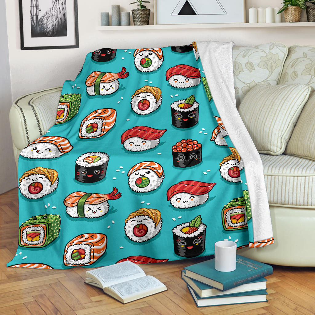 Cute Sushi Pattern Premium Blanket