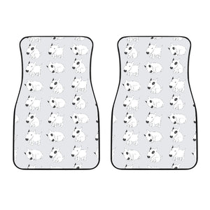 Bull Terrier Pattern Print Design 01 Front Car Mats
