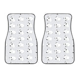 Bull Terrier Pattern Print Design 01 Front Car Mats