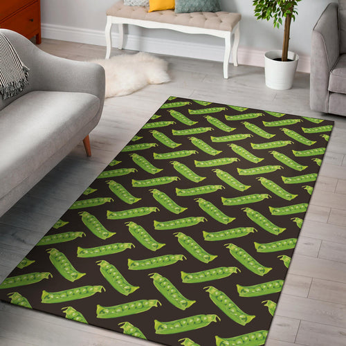 Green Peas Pattern Print Design 05 Area Rug
