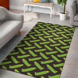 Green Peas Pattern Print Design 05 Area Rug