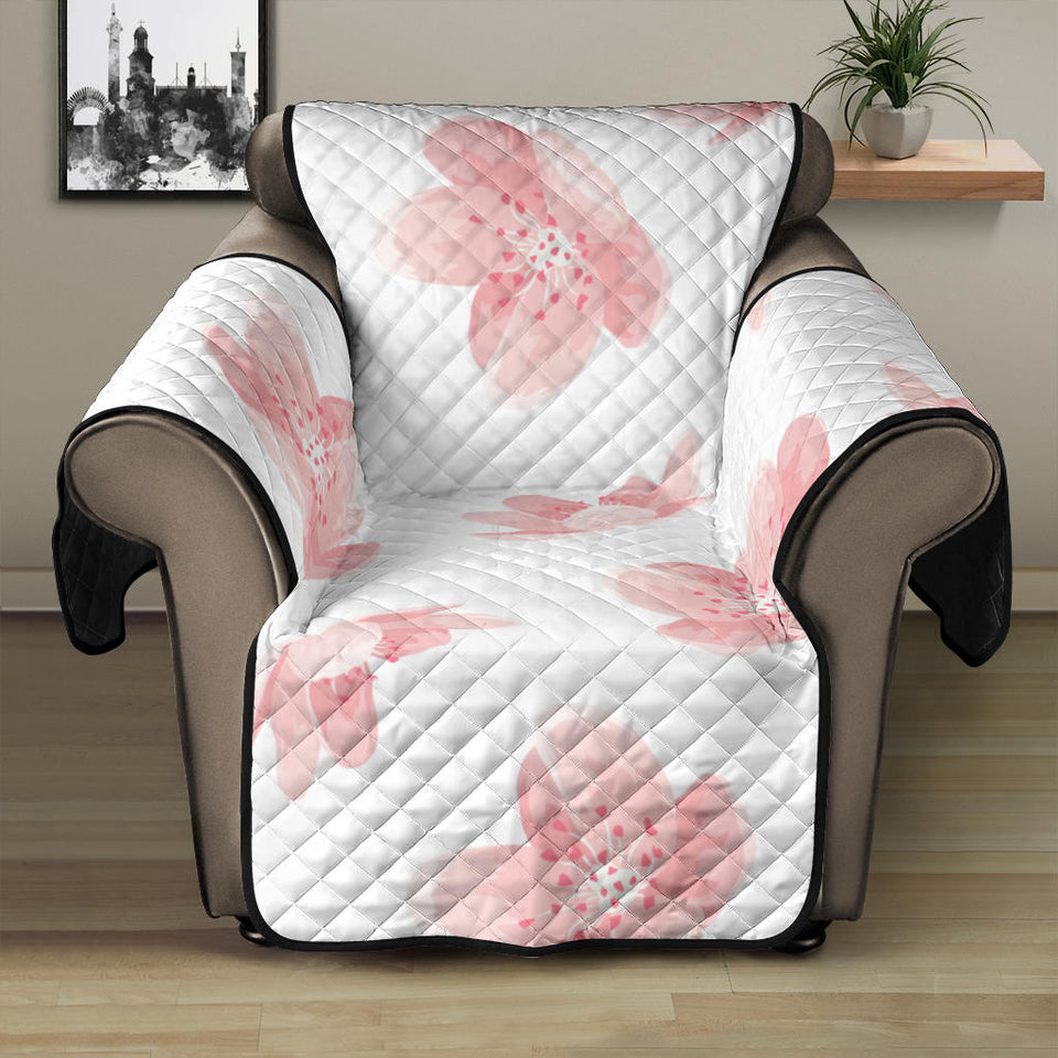 Pink sakura cherry blossom pattern Recliner Cover Protector