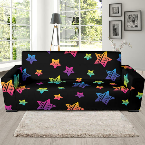 Colorful Star Pattern Sofa Slipcover