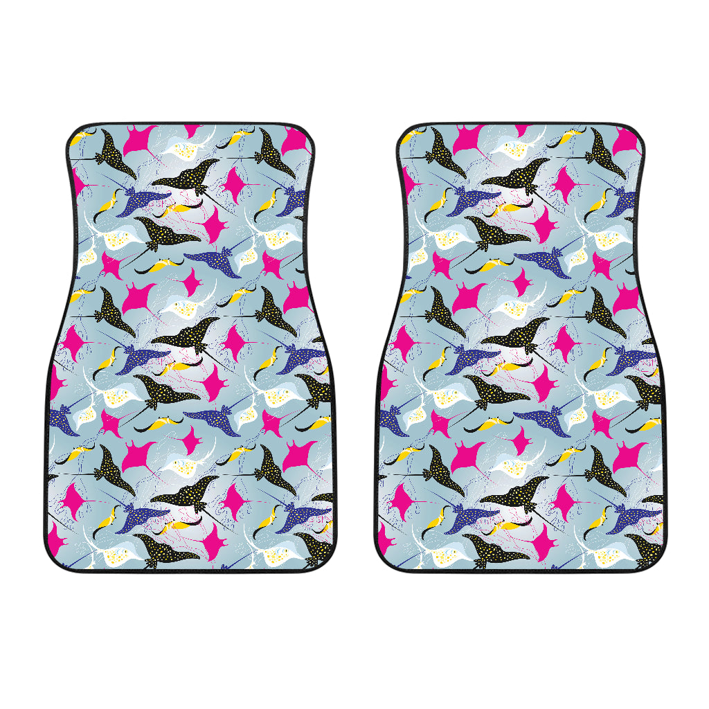 Stingray Pattern Print Design 01 Front Car Mats