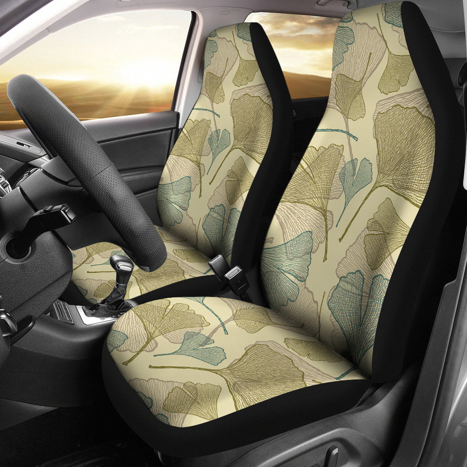 Ginkgo Leaves Design Pattern Universal Fit Car Seat Covers