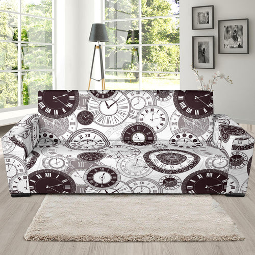 Classic Vintage Clock Pattern Sofa Slipcover