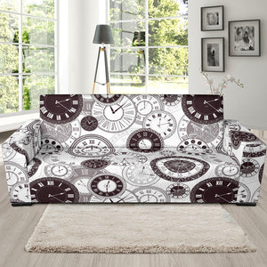 Classic Vintage Clock Pattern Sofa Slipcover