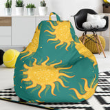 Sun Green Background Bean Bag Cover