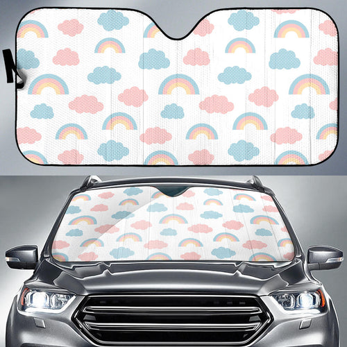 Cute Rainbow Clound Pattern Car Sun Shade