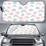 Cute Rainbow Clound Pattern Car Sun Shade