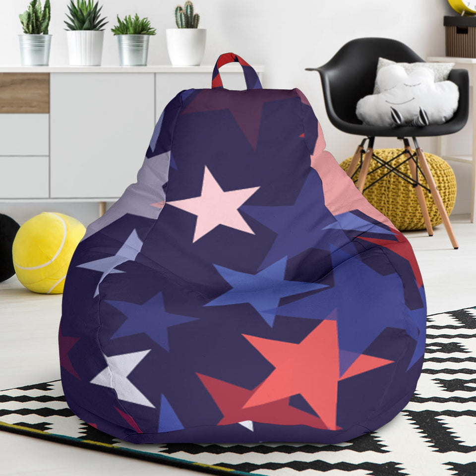 Red Blue Star Pattern Bean Bag Cover
