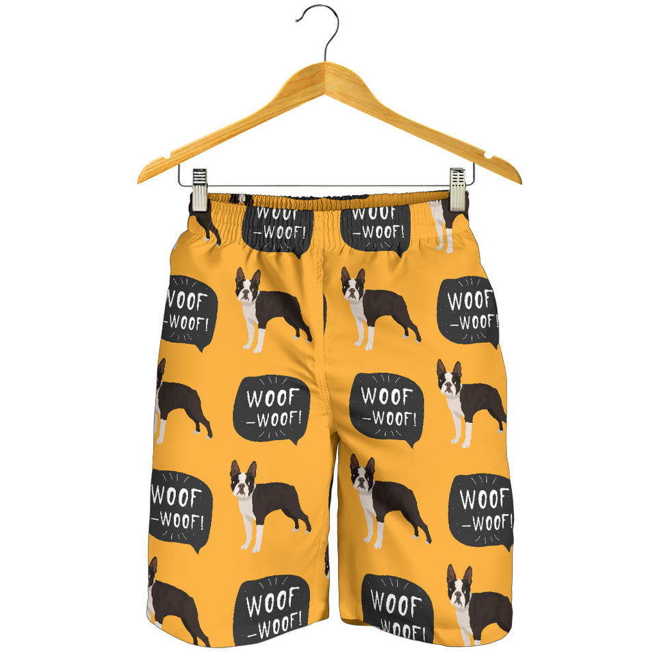 Boston Terrier Design Pattern Men Shorts