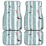 Crows Christmas Hat Scarf Front And Back Car Mats