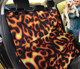 Fire Flame Dark Pattern Dog Car Seat Covers