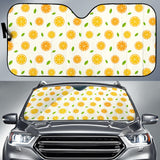 Oranges Leaves Pattern Car Sun Shade