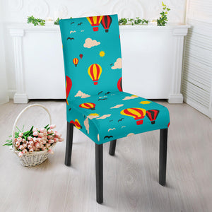 Hot Air Balloon Sky Pattern Dining Chair Slipcover
