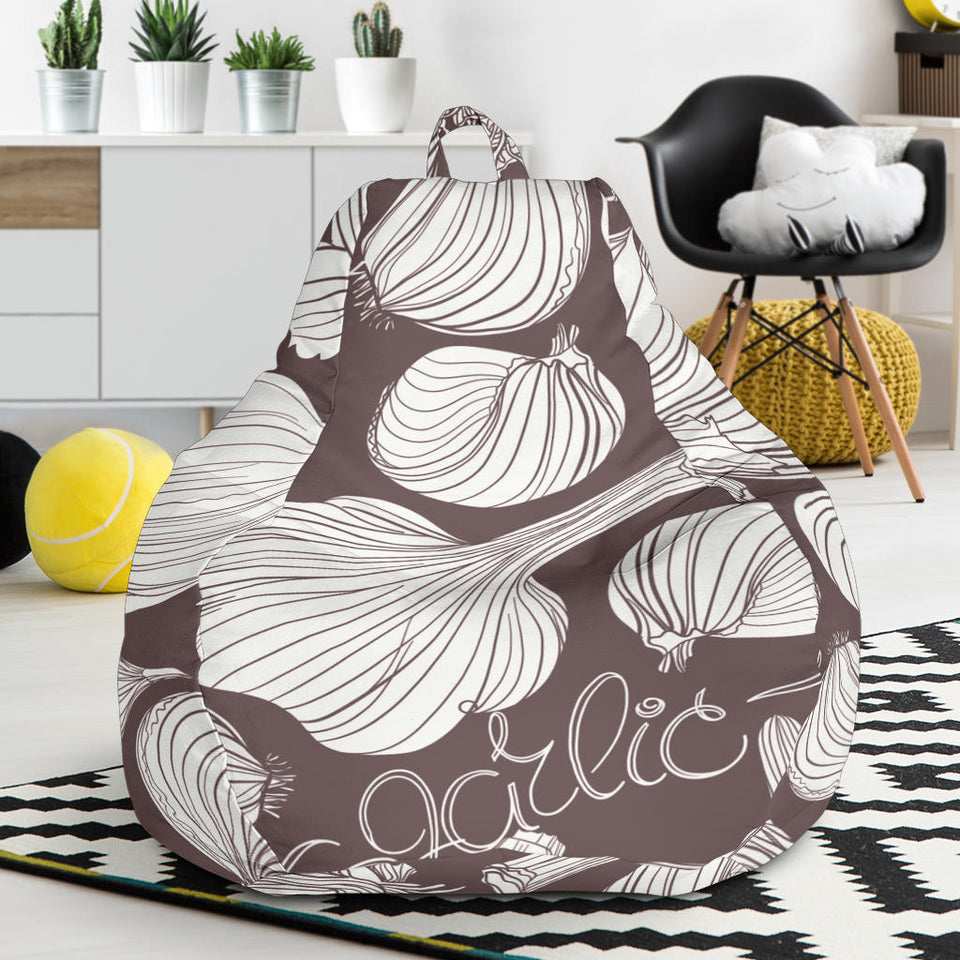 Garlic Bulb Dark Background Bean Bag Cover
