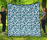 Hibiscus Pattern Print Design 04 Premium Quilt