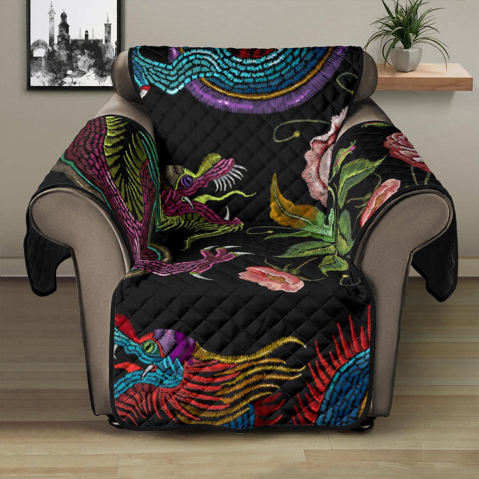 Dragons flower pattern Recliner Cover Protector