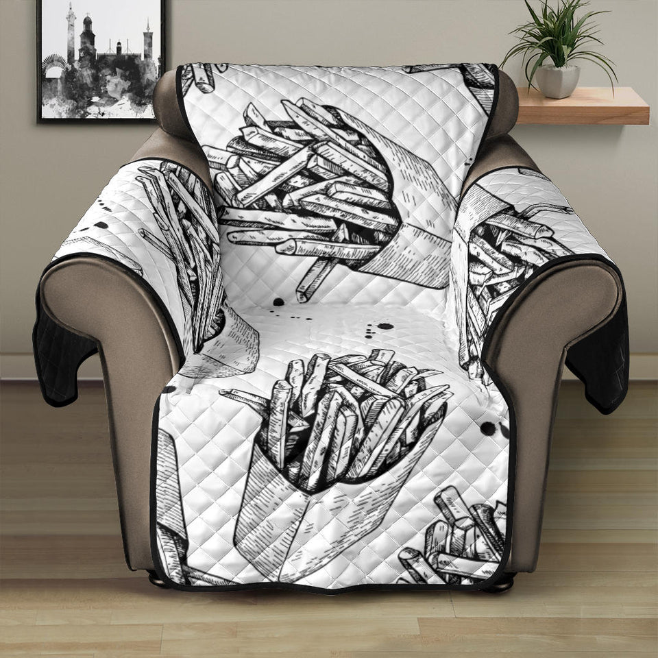 Hand drawn french fries pattern Recliner Cover Protector