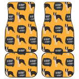 Boston Terrier Design Pattern Front And Back Car Mats
