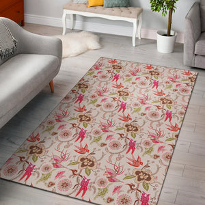 Swallow Pattern Print Design 01 Area Rug