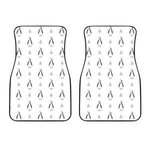 Penguin Pattern Front Car Mats