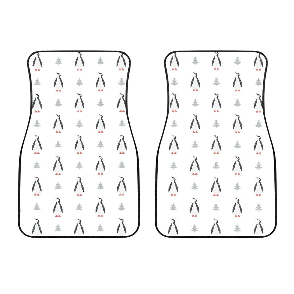 Penguin Pattern Front Car Mats
