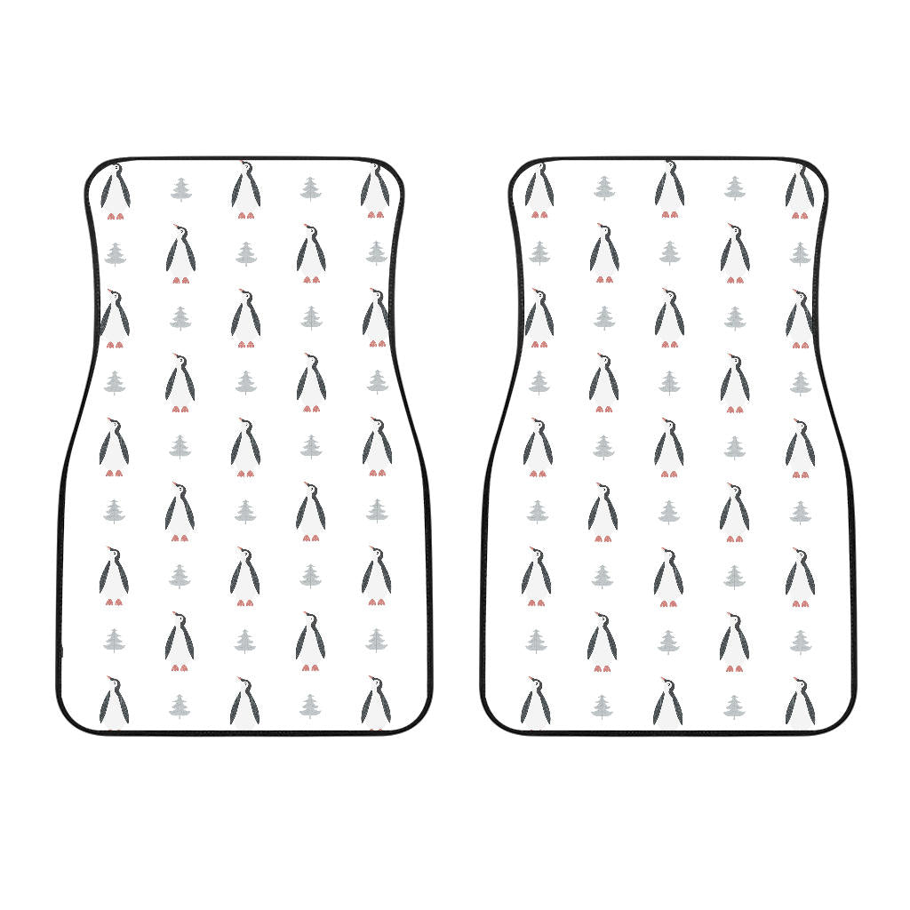 Penguin Pattern Front Car Mats