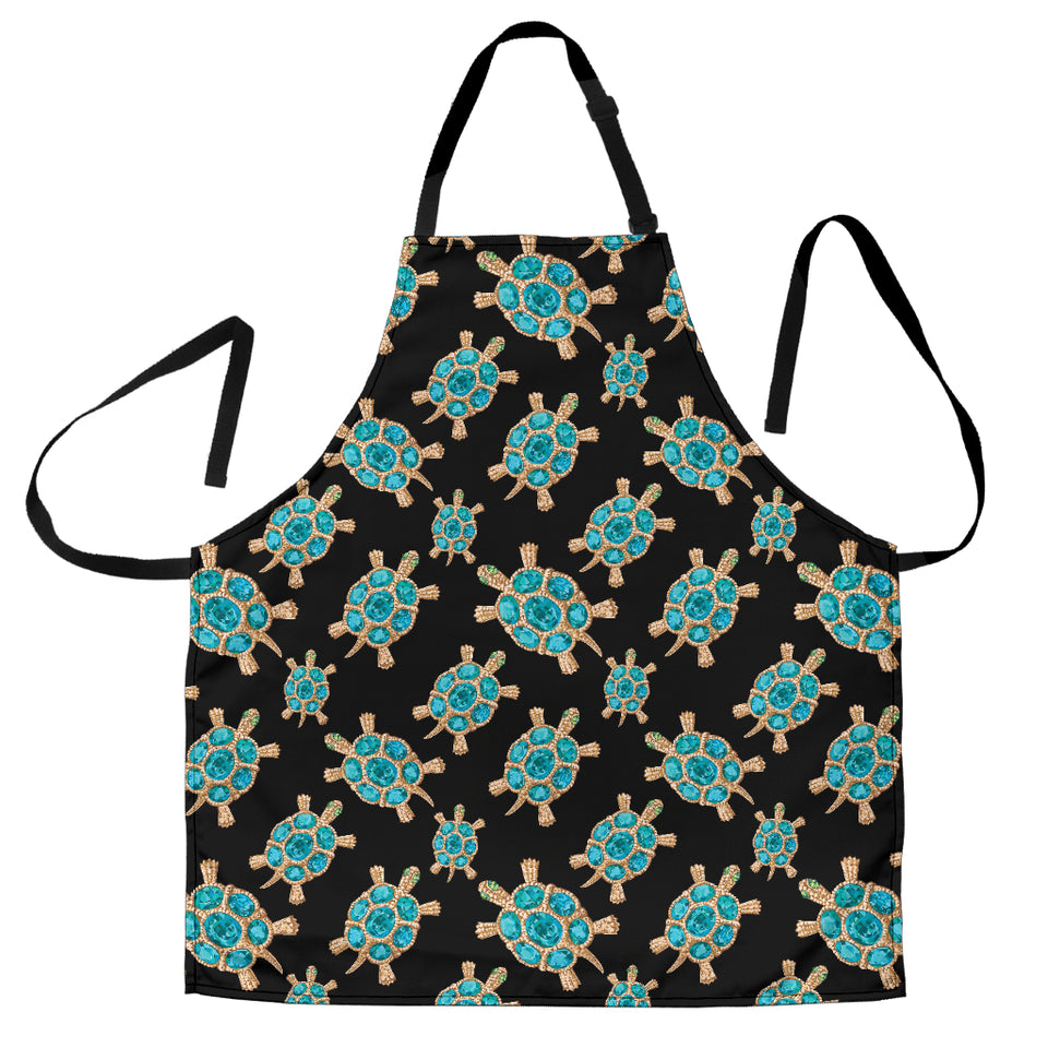 Sea Turtle Blue Stone Pattern Adjustable Apron