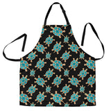 Sea Turtle Blue Stone Pattern Adjustable Apron