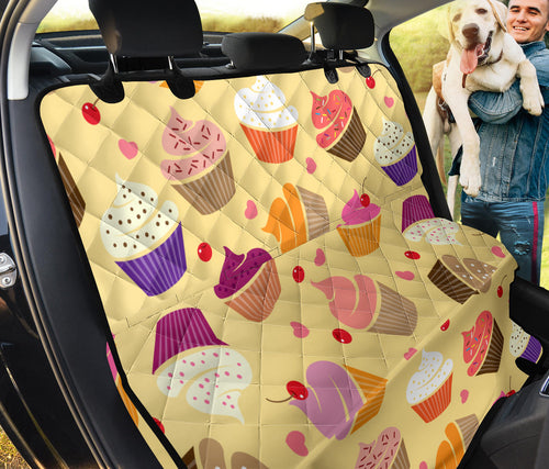 Cake Cupcake Heart Cherry Pattern Dog Car Seat Covers
