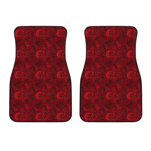 Rose Pattern Print Design 03 Front Car Mats