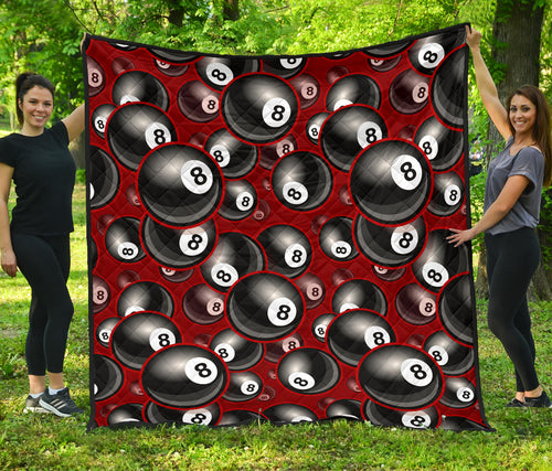 Billiard Ball Pattern Print Design 05 Premium Quilt