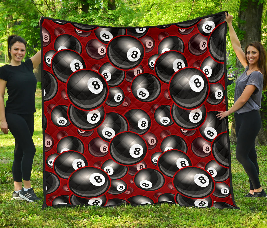Billiard Ball Pattern Print Design 05 Premium Quilt