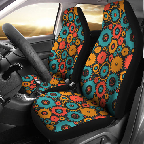Gear Pattern Print Design 01 Universal Fit Car Seat Covers