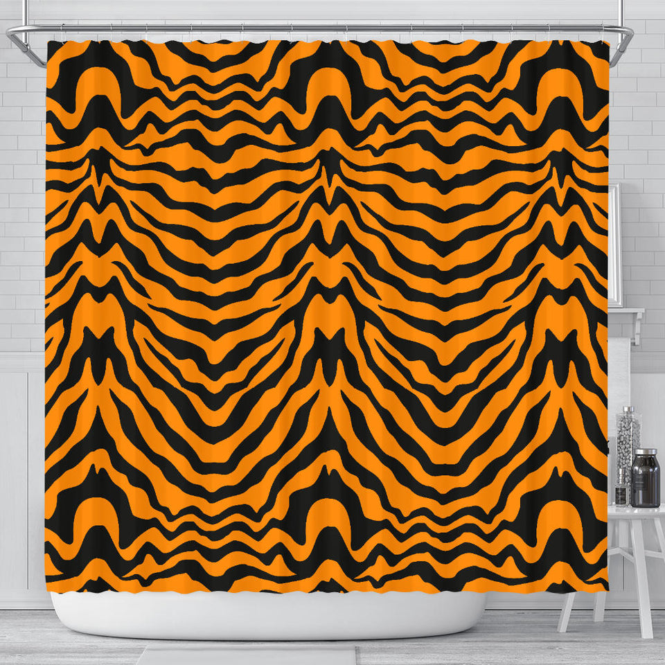 Bengal Tigers Skin Print Pattern Shower Curtain Fulfilled In US