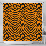 Bengal Tigers Skin Print Pattern Shower Curtain Fulfilled In US