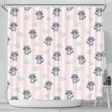Cute Raccoons Leaves Pattern Shower Curtain Fulfilled In US