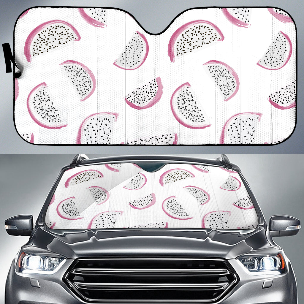 Dragon Fruit Pattern Car Sun Shade